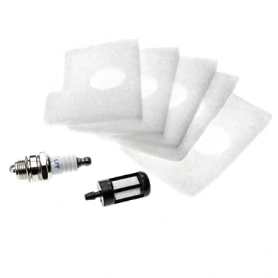Imagen de vhbw filtro de aire, combustible, bujía compatible con Stihl MS 170, 180, 017, 018, 180 C motosierra Set mantenimiento