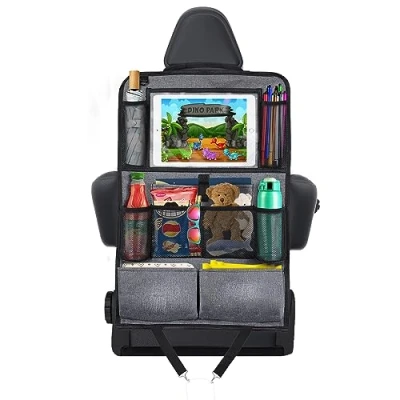 Imagen de AiQInu Organizador Asiento Coche, Coche Con 10 Bolsillos, Protector Para Tableta De 12.5&quot;, Resistente Al Agua Y FáCil Limpiar