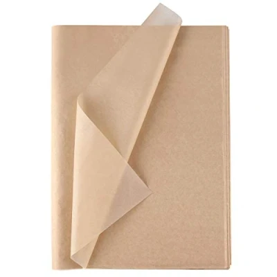 Imagen de CHRORINE 60 Sheets Kraft Tissue Paper Bulk Brown Wrapping Art Crafts for DIY Project Birthday Holiday Decor