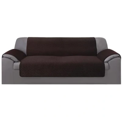 Imagen de GFD Cubre Sofa 4 Plazas 190 cm, Funda para Sofá Ajustable, Forros Sofás Antideslizante, Fundas Acolchado, Protector Duradero Perros Gatos Mascotas (4 plazas, Café)