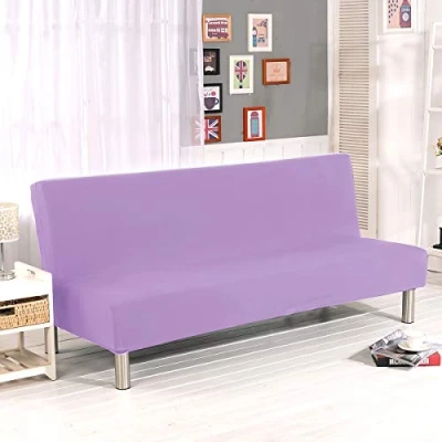 Imagen de WINS Funda de sofá Clic clac 3 plazas, clac, Extensible, Fundas sin Brazo, futón, Ajustable, Color Morado Claro