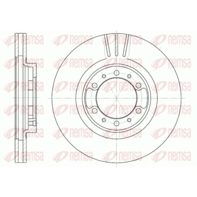 Imagen de REMSA 6462.10 Disco de freno Eje delantero 276, 276 24 6 ventilado MITSUBISHI: PAJERO 2, Sport 1 SUV,