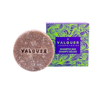 Imagen de Valquer Laboratorios Champú Sólido Exótico Luxe (Extracto de Arándano y Aguacate), Antioxidante e Hidratante, Sin Jabón Plásticos, Órganico Natural, 50 G