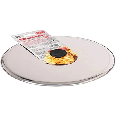 Imagen de Quttin Tapa Gira Tortillas 31 cm de Acero Inoxidable Resistente y Fácil Limpiar con Pomo Anti quemaduras Diseño Duradero
