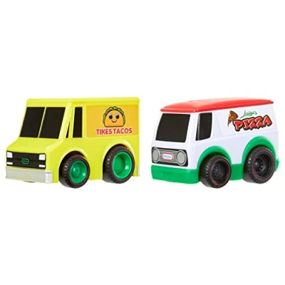 Imagen de Little Tikes My First Cars Crazy Fast Pack de 2 Dine Dashers Coches juguete tracción. Reparto comida 9cm que se desplazan hasta 15m Edad: 3+