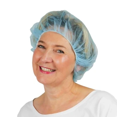 Imagen de 100x ARNOMED gorros desechables azules, estetica 52cm circunferencia, gorro quirurgico desechable textil no tejido, quirofano desechables, sanitarios