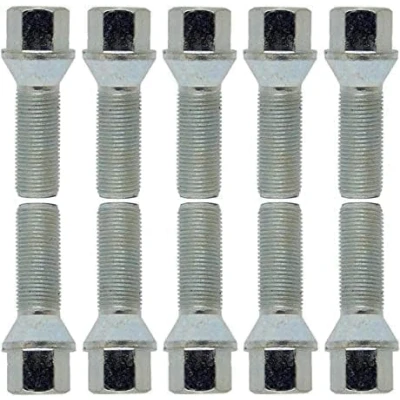 Imagen de 10 tornillos de rueda, perno cónico, plata M12 x 1,5, 43 mm