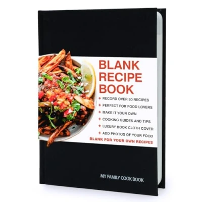 Imagen de Suck UK Cuaderno para recetas de cocina, color negro