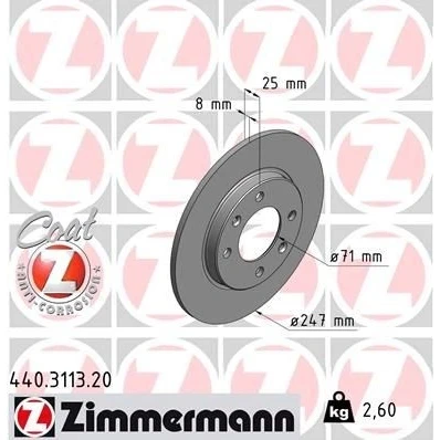 Imagen de Disco de freno ZIMMERMANN 440.3113.20