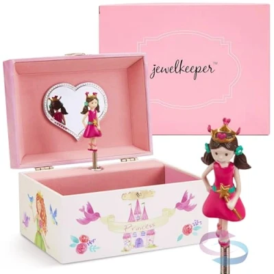 Imagen de Jewelkeeper Cofre de Música para Joyas con Unicornio, Aves y Princesa Elegante Melodía la Danza del Hada Azúcar