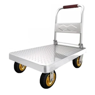 Imagen de MINGYIHUI Carro Transporte,Carrito Plegable con Ruedas,Carro Plataforma,Carro De Jardin Empuje Fácil Almacenar Máxima Carga 500kg (Size:73x48cm)