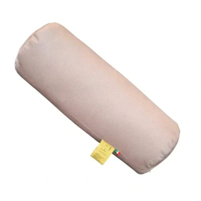 Imagen de GM Almohada cilíndrica Cervical para Cuello, Espalda y piernas 40x15 cm Fabricada en Italia con Funda de Tela Resistente al Agua a Las Manchas Beige