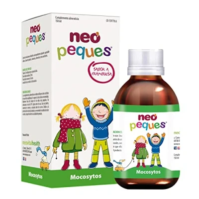 Imagen de NEO PEQUES Jarabe Infantil Mocosytos 150 ml Facilita la Expulsión de Mocos y Reduce Tos A Base Extractos Plantas Naturales Oligoelementos Sabor Frambuesa