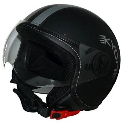 Imagen de Protectwear Casco de cara abierta en diseño piloto H730 stripes M