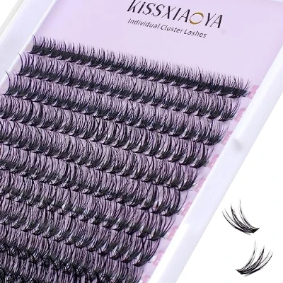 Imagen de Cluster Eyelashes Extensions 40D 0.07 D Curl DIY Individual Eyelash Extension at Home… (Mix 9 15mm, 240Pcs 40 0.07D Curl)