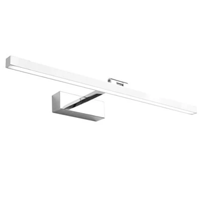 Imagen de Klighten Luz Espejo Baño Led 60cm, 18W 1170 Lumen, Impermeable IP44 Lampara Baño, Aplique Moderno, Blanco Frío 5500K, Cromo