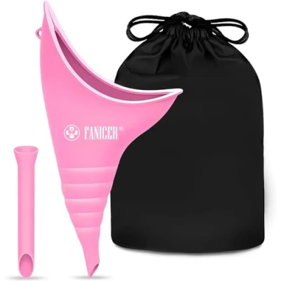 Imagen de Urinario Femenino,Reutilizable Orinal Mujer,WC Camping para Mear de Pie Actividades al Aire Libre, Senderismo, Viaje.(Rosa)