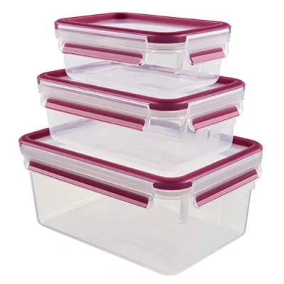 Imagen de Emsa 515584 Juego de 3 recipientes, Transparente y Morado
