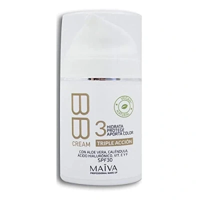 Imagen de Maiva BB Cream SPF30 vegana Crema facial hidratante con color 50ml