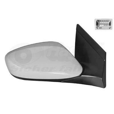 Imagen de espejo retrovisor Van Wezel 8244808 derecha rebarnizable completo, convexo, para ajuste elect. espejo, calefactable HYUNDAI: i30 II Hatchback