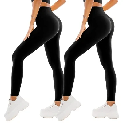 Imagen de SINOPHANT Leggins Mujer, Pantalon Yoga Mallas Deporte Leggings Mujer Suaves Elásticos de Cintura Alta Tallas Grandes, Pilates L XL #1 Piezas Negro