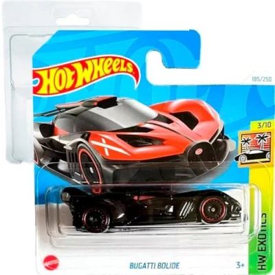 Imagen de Hot Wheels Bugatti Bolide HW Exotics 3/10 (185/250) HTF08 Rojo 2024 + Protector Short Card Frikimonkey
