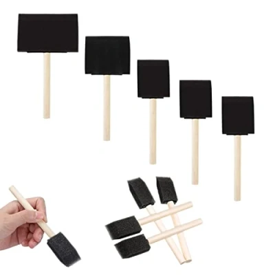 Imagen de 10 Piezas Pincel de Espuma,Pinceles Espuma,Brocha Esponja,Pintar Herramienta Esponja para Pintura,Manchas,Acrílicos,Manualidades