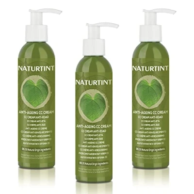Imagen de Naturtint CC Cream Antiedad Mascarilla Capilar Sin Aclarado. Pelo Seco y Dañado. Reparación. Hidratación. Fuerza Volumen. 96% Ingredientes Naturales. Apto Método Curly. Pack de 3