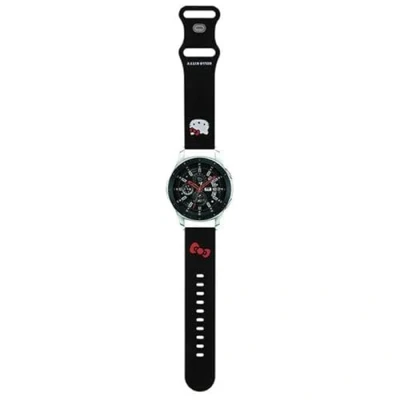 Imagen de CG MOBILE Hello Kitty HKUWLSCHBLK Correa universal de Silicona para reloj (22 mm), color negro,