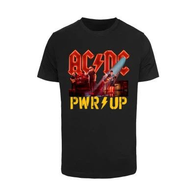 Imagen de Merchcode ACDC Pwrup Stage Lights Camiseta estampada, Hombre, Talla: Medium, Black