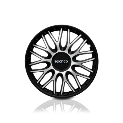 Imagen de SPARCO ROMA SPC1496SVBK Tapacubos 14in negro/plata
