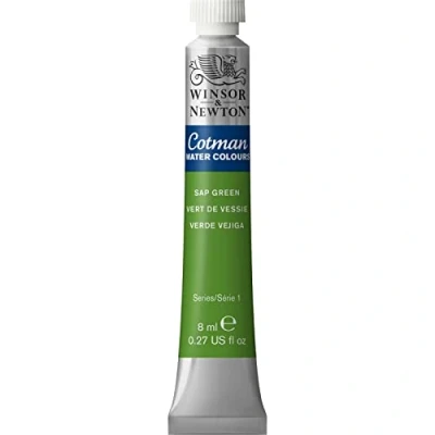 Imagen de Winsor &amp; Newton Cotman 8840112 Pintura de acuarela estudio, colores vivos con muy buenas propiedades procesamiento, tubo 8 ml, color verde