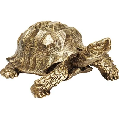 Imagen de Kare Deko Turtle Figura Decorativa, Dorado, 77 x 95 43 cm