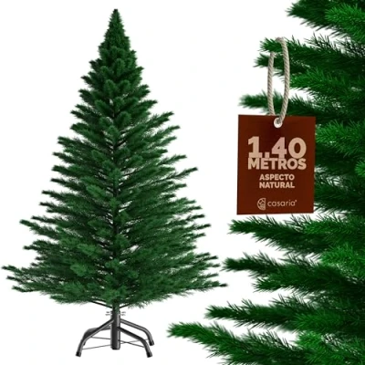 Imagen de CASARIA® Árbol de Navidad Artificial 140cm Fácil Montaje 470 Puntas Abeto Pino Frondoso Deco Navideña