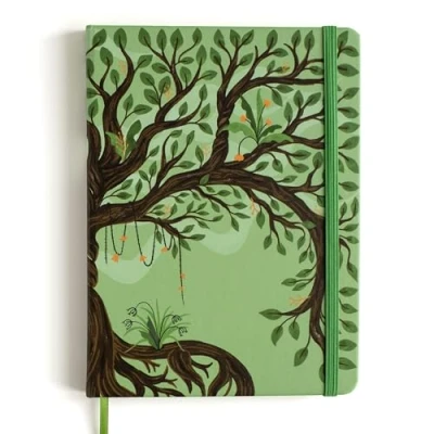Imagen de Rileys &amp; Co Cuaderno de Notas Árbol la Vida 20 x 15 cm Tamaño A5, Diario Personal 240 Páginas con Líneas, Libreta Hojas Blancas Papel Marfil ideal como Bloc Dibujo, Agenda o Viaje