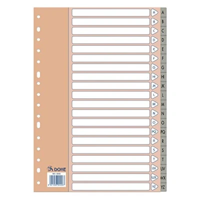 Imagen de Dohe Basic Índice folio, A Z, 20 posiciones, color gris
