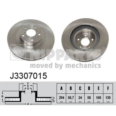 Imagen de Disco de freno NIPPARTS J3307015