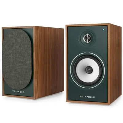 Imagen de Triangle Altavoces Activos BOREA BR03 Connect de Estantería Bluetooth con Amplificador 2X 60W Audio HD Entradas Phono/Plato TV ARC &amp; USB 206 x 360 314 mm Verde (Par)