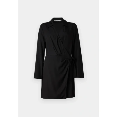 Imagen de Tommy Hilfiger Fluid WRAP Short Dress Vestido informal, Mujer, Talla: 40, Black
