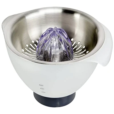 Imagen de Kenwood Citrus Juicer Chef AT312 Accesorio Exprimidor Compatible Con Robots De Cocina Y Major, 0.6 Litros, Acero Inoxidable, Plateado/Blanco