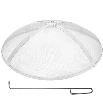 Imagen de VEVOR Parachispas para Brasero 760 mm Alambrera de Acero Inoxidable Cubierta Redonda Rejilla Protección contra Chispas Fuego Apertura Fácil con Accesorios Hogueras, Jardín, Patio