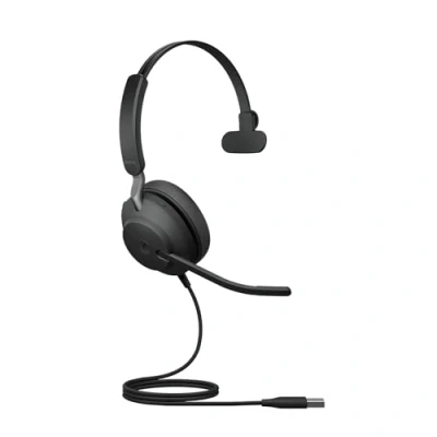 Imagen de Jabra Evolve2 40 SE Auriculares Mono con Cable y cancelación de Ruido tecnología Llamada 3 micrófonos USB A, Certificado MS Teams, Funciona Todas Las demás Plataformas, Color