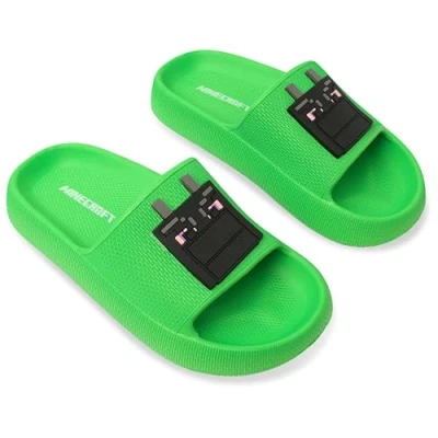 Imagen de Minecraft Chanclas Playa y Piscina para Niño Regalos Gamers (Dragón Verde Chanclas, 28 29 EU)