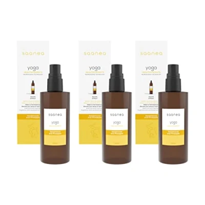 Imagen de Saanea Pack 3 Ambientadores en Spray Yoga 100ml. Aroma Sándalo y Piña. Ayuda a sentirse equilibrado. Mejora la sensación de bienestar. (3x100ml)