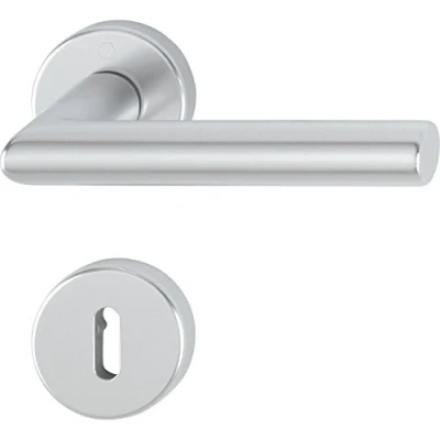 Imagen de Hoppe 3286534 Manejar amsterdam establecer warded con rosetas bb, anodizado plata,