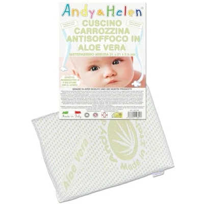 Imagen de ANDY &amp; HELEN Cojín para Cuna o Cochecito antiasfixia con Funda de Aloe Vera