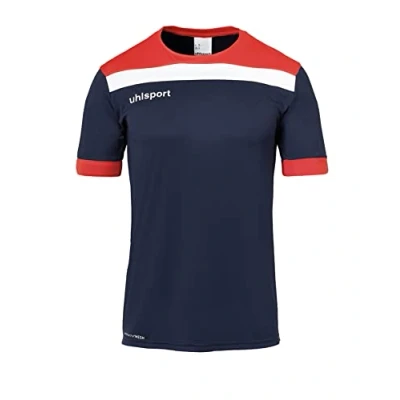 Imagen de Uhlsport Offense 23 Shirt Shortsleeved Camiseta De Fútbol para Hombre, Azul Marino/Rojo/Blanco, M