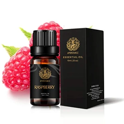 Imagen de frambuesa aceite esencial para difusor, grado terapéutico aceites aromáticos, 100% puro aromaterapia fragancia hogar, Masaje 0,33oz 10ml