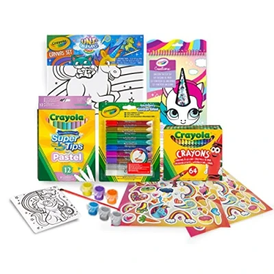 Imagen de CRAYOLA Kit colorea y Decora tu Unicornio con Adhesivos, Actividad Creativa Regalo para niños, Edad 6+, Multicolor, 6x6 cms