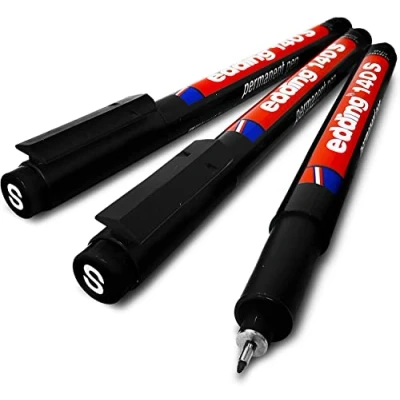 Imagen de edding 140S Rotulador permanente (punta fina de 0,3 mm, 3 unidades), color negro